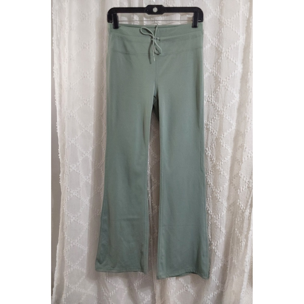 Yogalicious Lux Dianna 7/8 Flare Pants Sage Green Drawstring Medium RN 144527